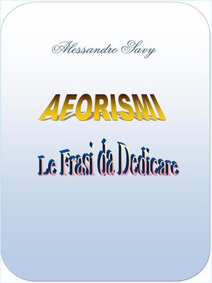 cover image of Aforismi